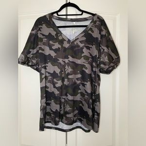 Black camo blouse